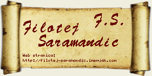 Filotej Saramandić vizit kartica